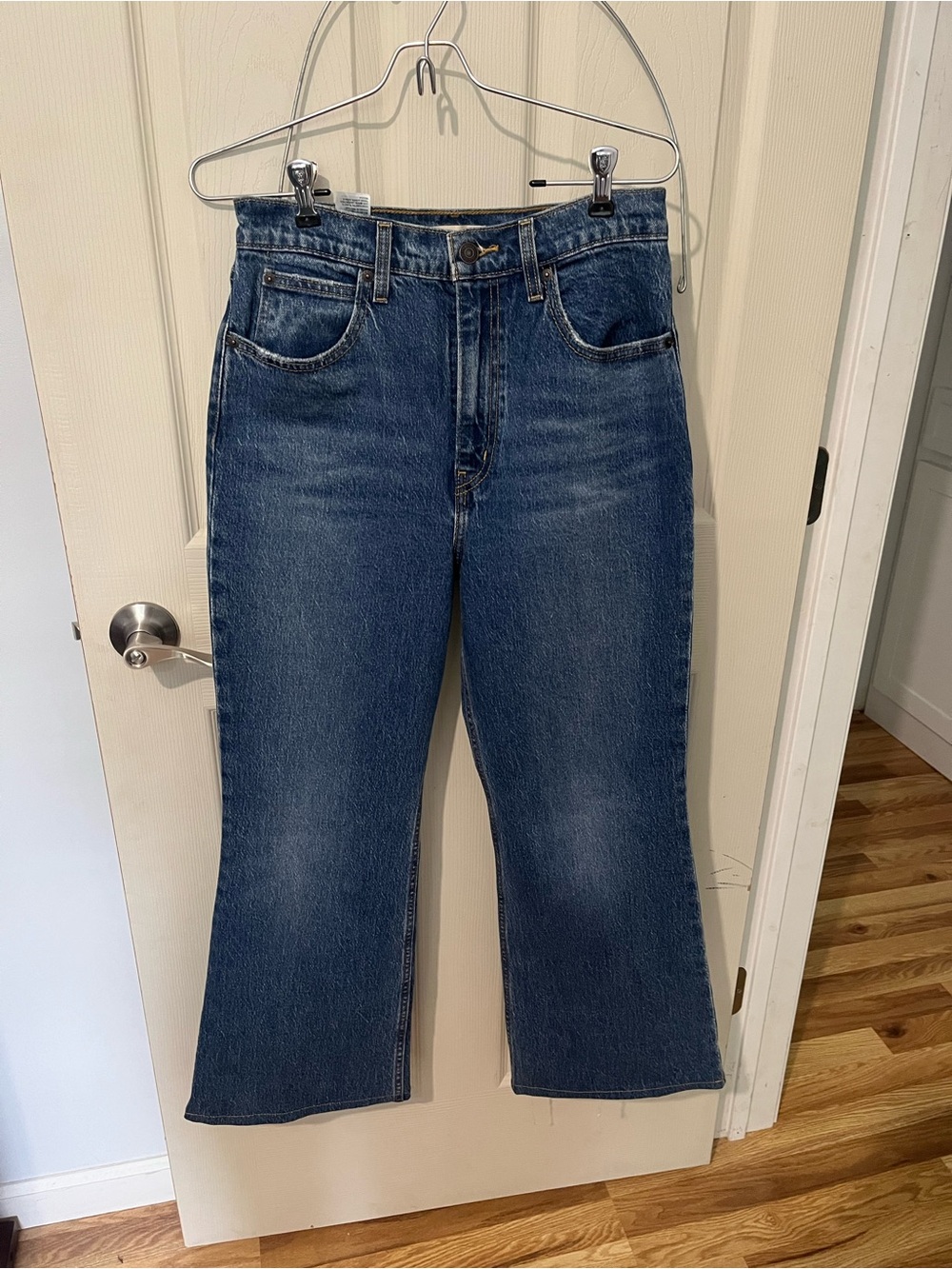 Classic High-Rise Wide-Leg Blue Jeans
